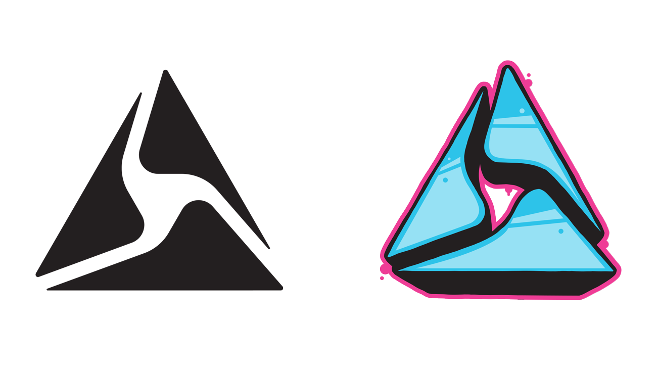 Axon logo turned into graffiti