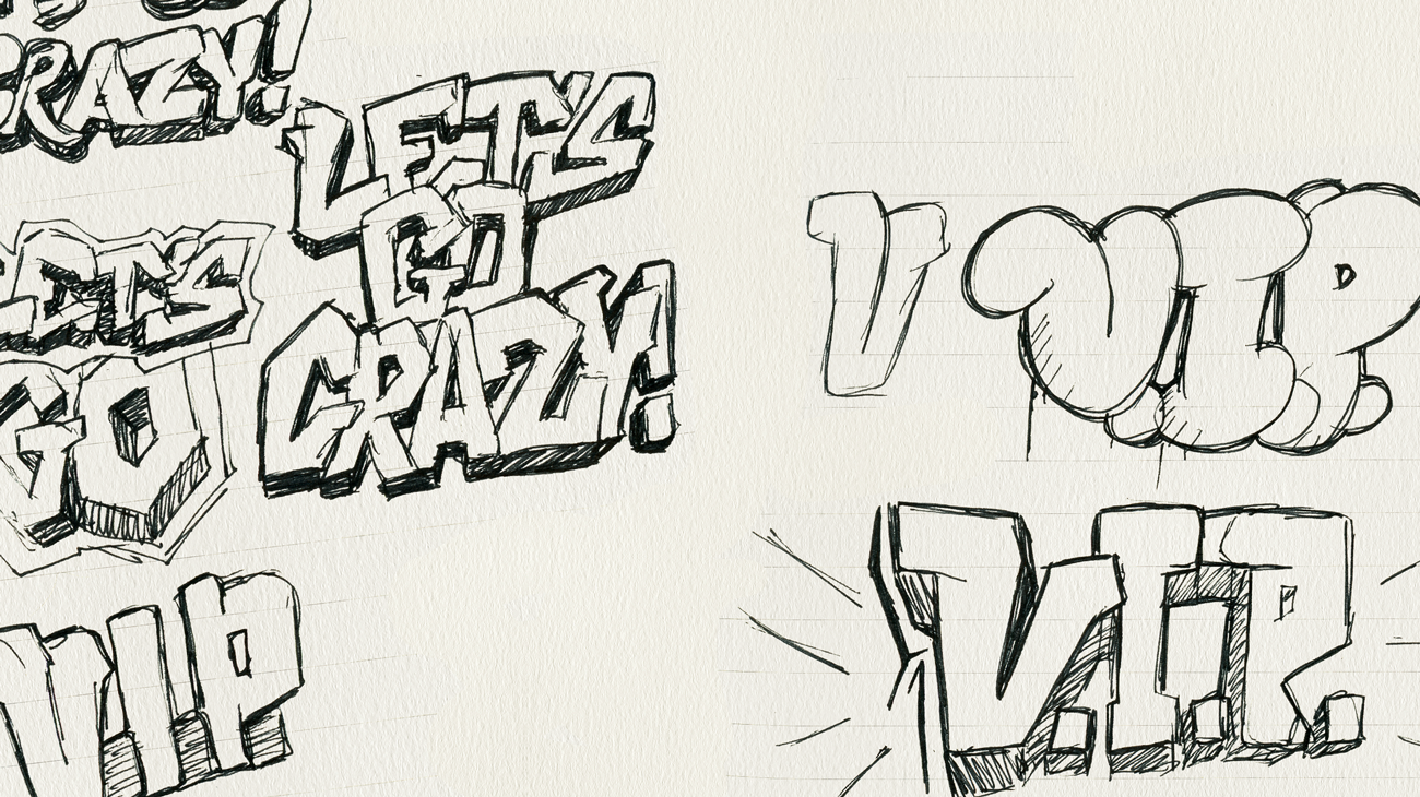 Sketches for VIP collateral