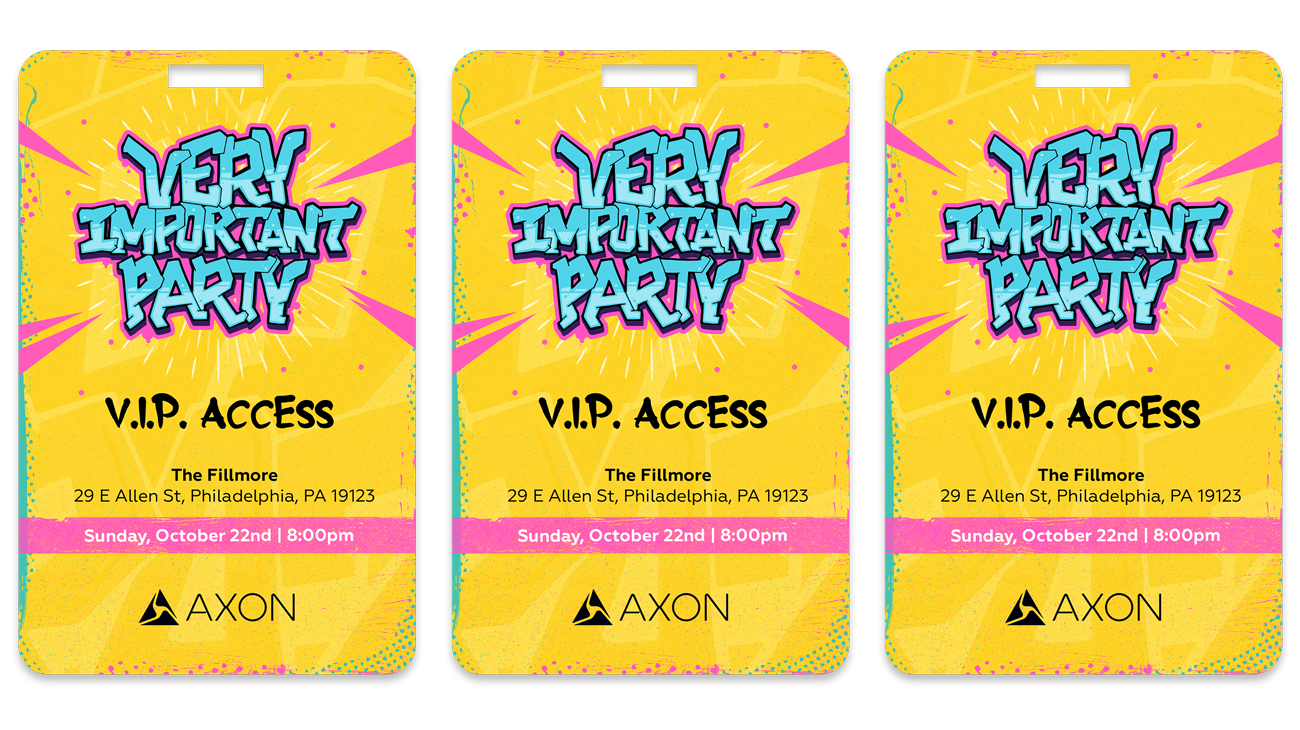 VIP party badge