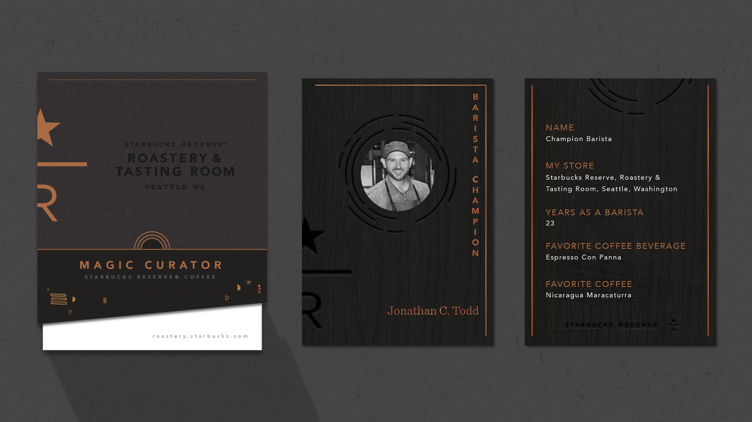 Starbucks top barista cards