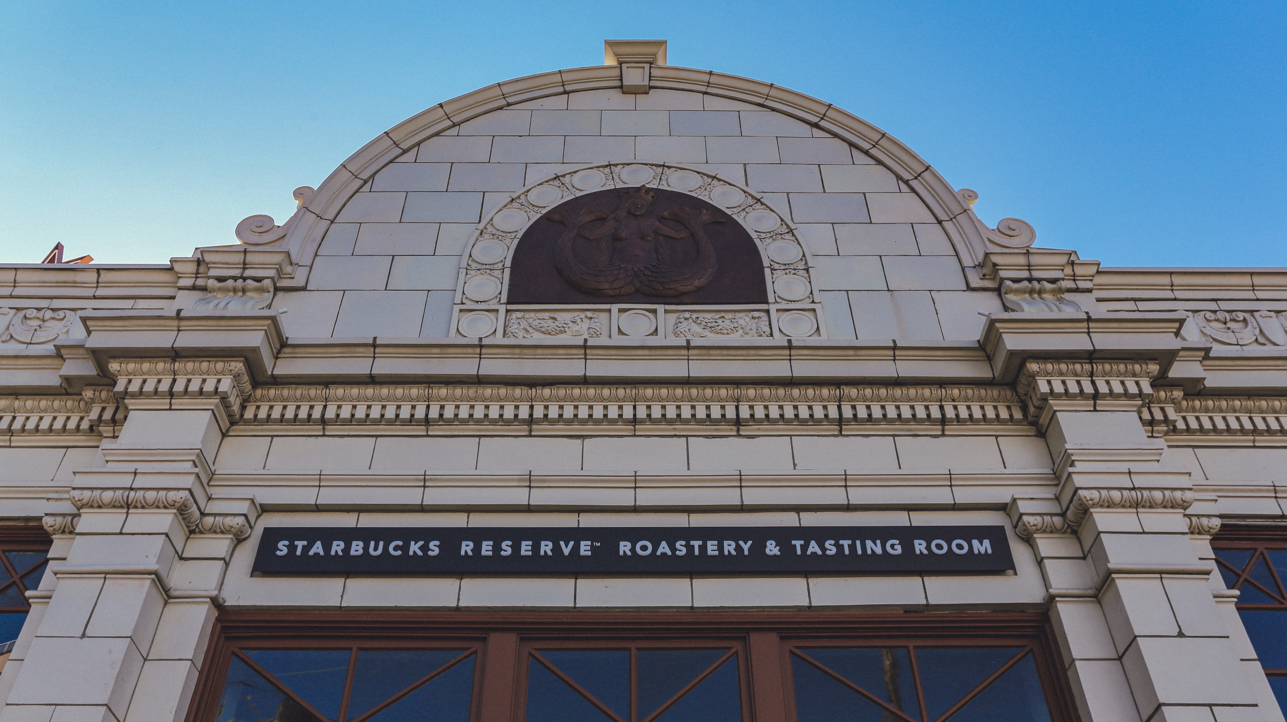 Front of Starbucks reserve building